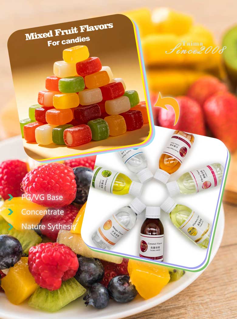 Mixed fruit flavor for candy